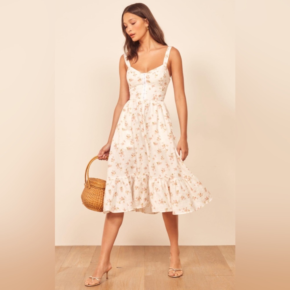 Reformation Dolci Linen Dress - NWT Rare! Size 8